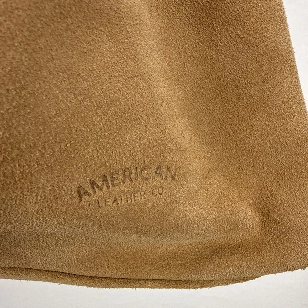 American Leather Co Marietta Knot Hobo Purse Shoulder Bag‎ Cognac Suede Boho